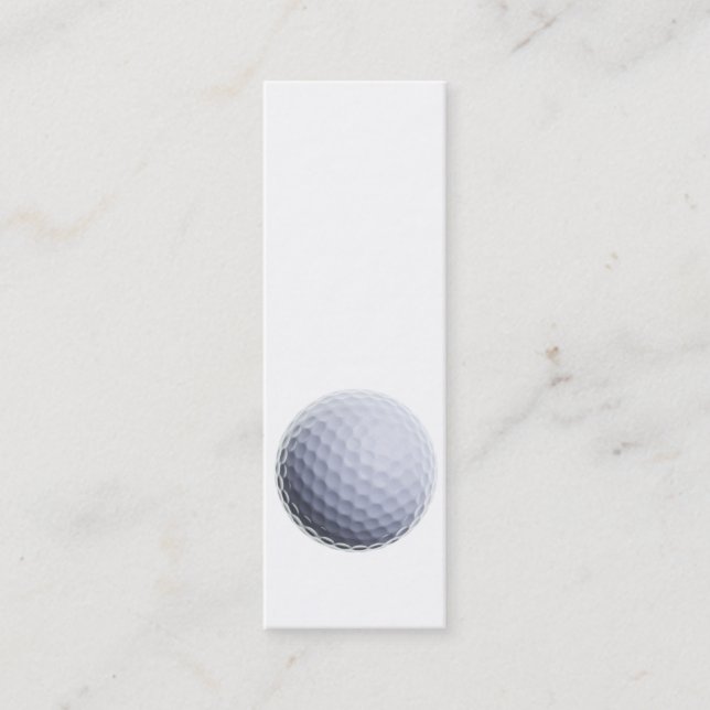 Golf Ball Background Customised Template Mini Business Card (Front)