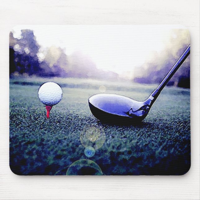 Golf Ball & Bat Mouse Pad (Front)