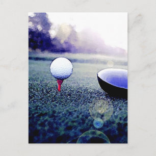 Golf Ball & Bat Postcard