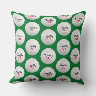 Golf Ball Birthday Party - 50th or Other Year Cushion