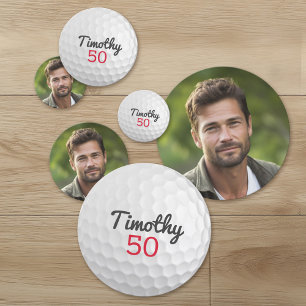 Golf Ball Birthday Party 50th or Other Year Photo Confetti