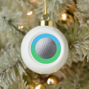 Golf Ball Christmas ball Ceramic Ball Christmas Ornament
