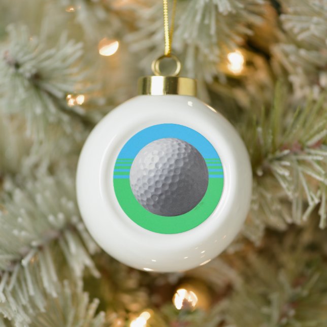 Golf Ball Christmas ball Ceramic Ball Christmas Ornament (Tree)