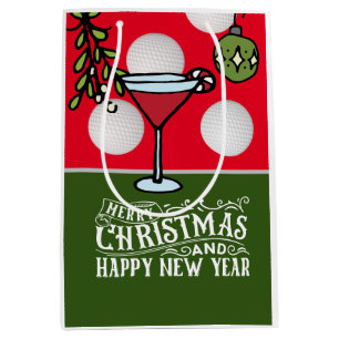 Golf  ball  Christmas  for golfer  Medium Gift Bag