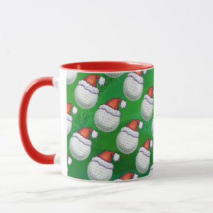 Golf Ball Christmas Hats Mug