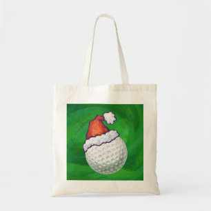 Golf Ball Christmas Hats Tote Bag