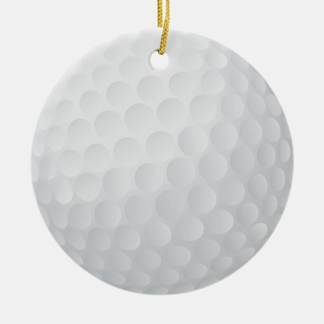 golf ball Christmas keepsake Ceramic Ornament (Front)