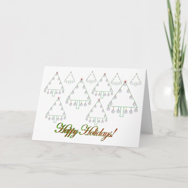 Golf Ball Christmas Tree Farm Card (Front)