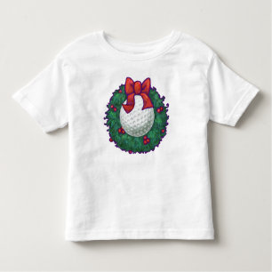 Golf Ball Christmas Wreath Toddler T-Shirt