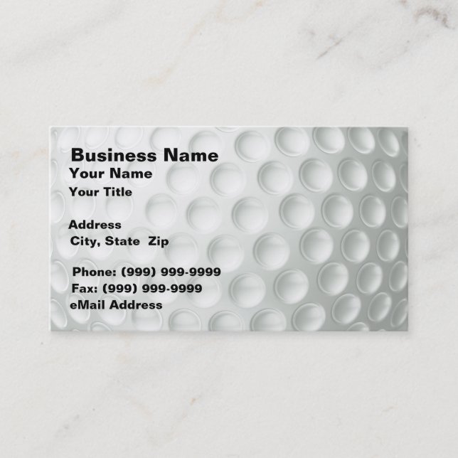Golf Ball (Closeup) Business Card (Front)