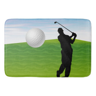 Golf Ball Coming at You Bath Mat