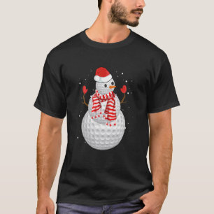 Golf Ball Costume Snowman Santa Funny Christmas Co T-Shirt