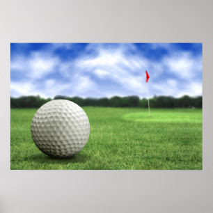 Golf Ball Course Poster