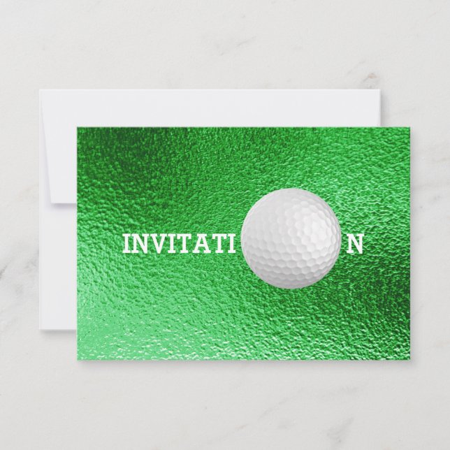 Golf Ball Custom 12.7 cm x 8.9 cm  Invitations (Front)