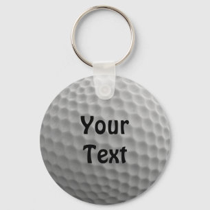 Golf Ball Customise Personalise Change Font Colour Key Ring