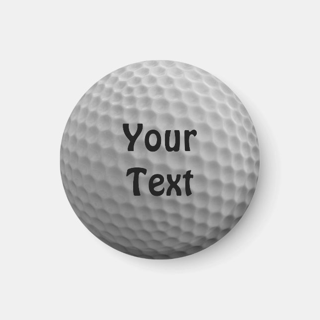 Golf Ball Customise Personalise Change Font Colour Magnet (Front)