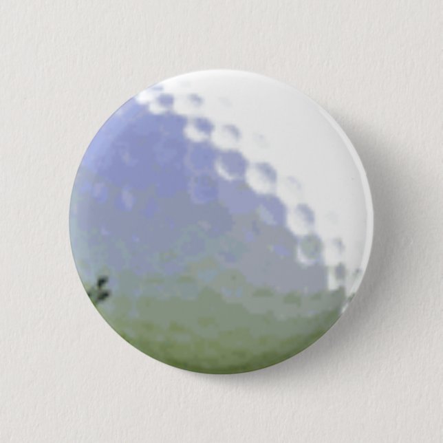 Golf Ball Design 6 Cm Round Badge (Front)
