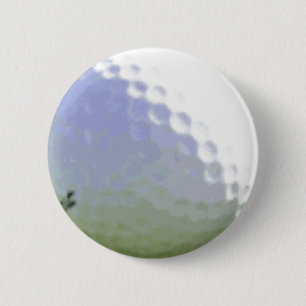 Golf Ball Design 6 Cm Round Badge