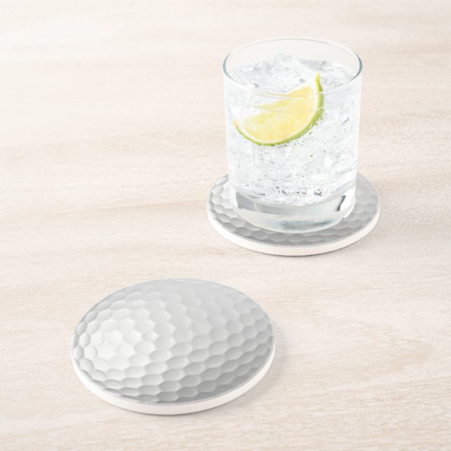 Golf Ball Dimples Pattern Texture Coaster (Side)