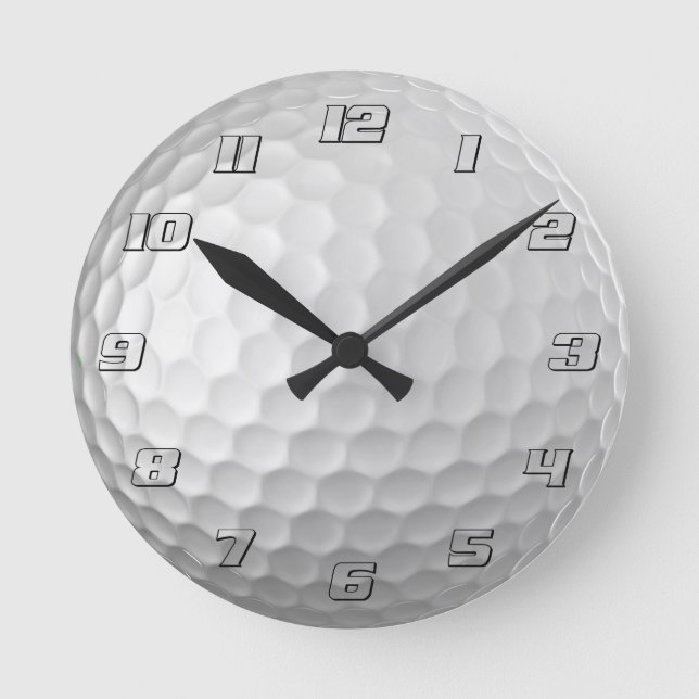 Golf Ball Dimples Pattern Texture Round Clock (Front)