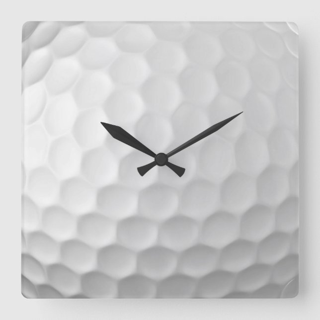 Golf Ball Dimples Pattern Texture Square Wall Clock (Front)