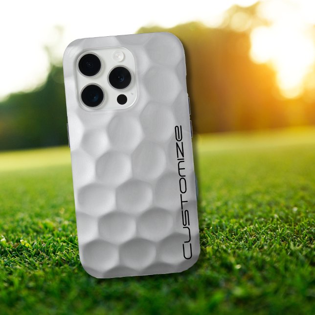 Golf Ball Dimples pattern with Personalised Text Case-Mate iPhone Case (Creator Uploaded)