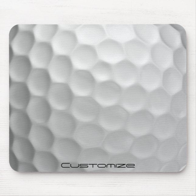 Golf Ball Dimples pattern with Personalised Text Mouse Pad (Front)