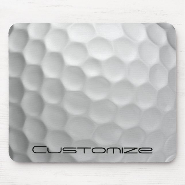 Golf Ball Dimples pattern with Personalised Text Mouse Pad (Front)