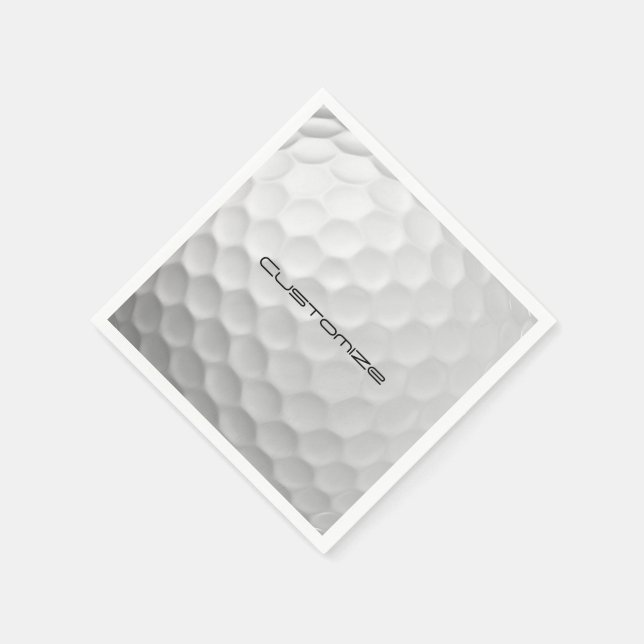 Golf Ball Dimples pattern with Personalised Text Napkin (Corner)