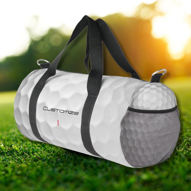 Golf Ball Dimples Personalised Text and Number Duffle Bag (Creator Uploaded)