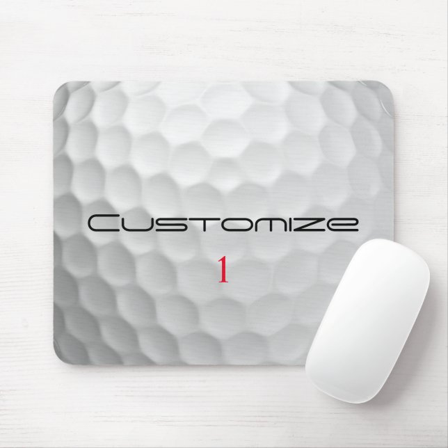 Golf Ball Dimples Personalised Text and Number Mouse Pad (With Mouse)
