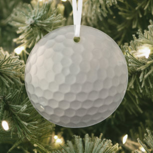 Golf Ball Dimples Texture Pattern Glass Tree Decoration