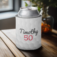 Golf Ball Dimples with Black Name Red Number