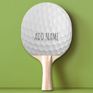 Golf Ball Dimples with Custom Name Ping Pong Paddle