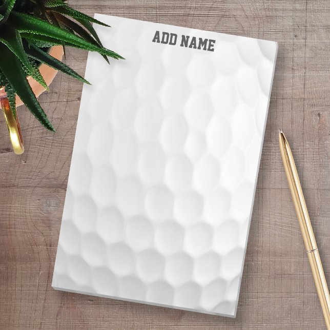 Golf Ball Dimples with Custom Name Post-it Notes (Personalized Post-it notes - add your name and other contact information)