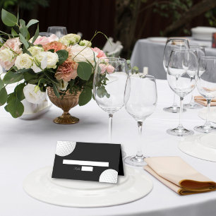 Golf Ball Elegant Formal Wedding Place Card