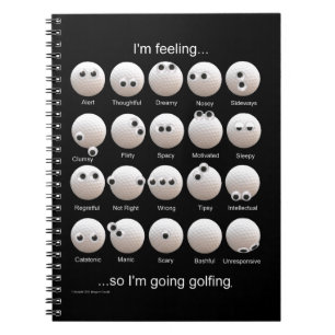 Golf Ball Emotions Chart Notebook