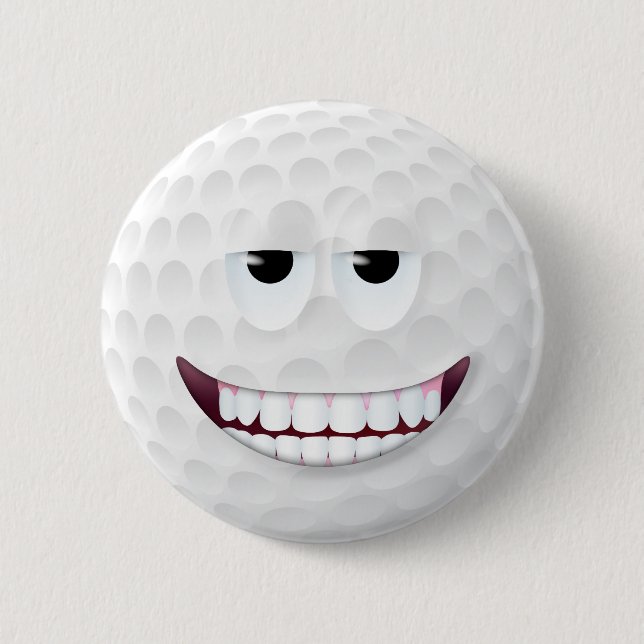 Golf Ball Face 2 6 Cm Round Badge (Front)