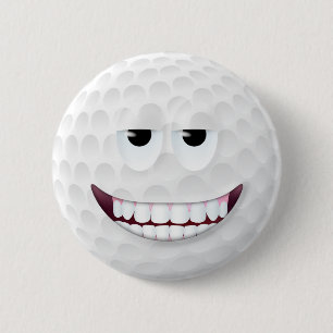 Golf Ball Face 2 6 Cm Round Badge