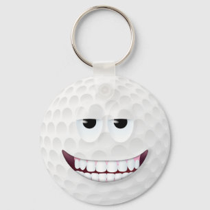 Golf Ball Face 2 Key Ring
