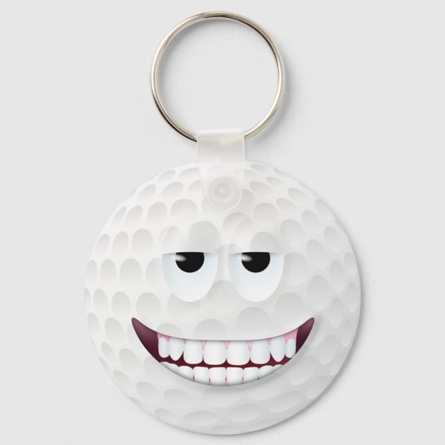 Golf Ball Face 2 Key Ring (Front)
