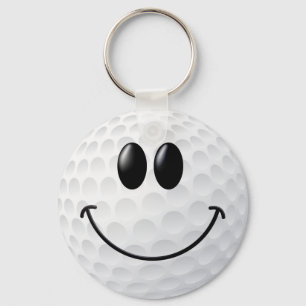 Golf Ball Face Key Ring