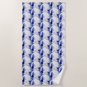 Golf Ball Fun Golfer Golfing Art Pattern Beach Towel