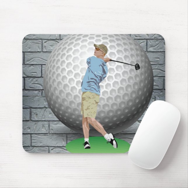 Golf Ball Golfer  Mouse Pad! Mouse Pad (With Mouse)