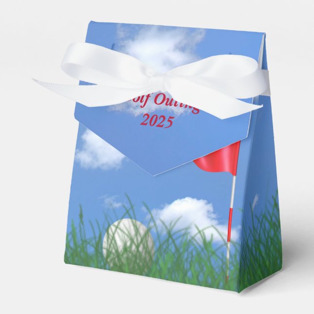 golf ball in grass favour box (Front Side)