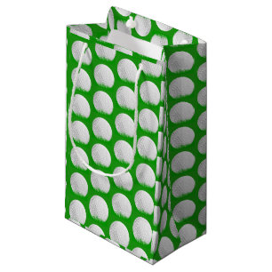 Golf Ball in Grass Pattern Small Gift Bag