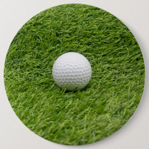 Golf ball is on green grass golf ball marker 6 cm round badge