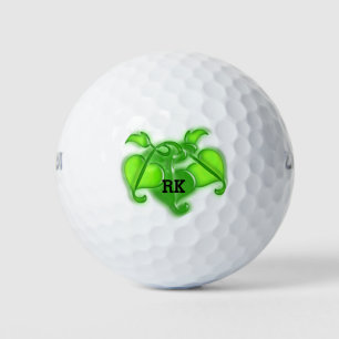 Golf Ball - Ivy Leaves and Initials