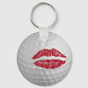 Golf ball - kiss key ring