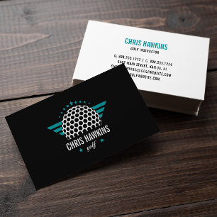 Golf Ball Logo   Golf Pro or Instructor Business Card